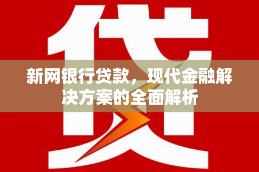 桐梓新网银行贷款，现代金融解决方案的全面解析
