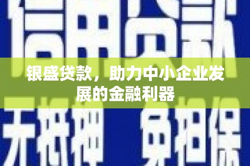 桐梓银盛贷款，助力中小企业发展的金融利器