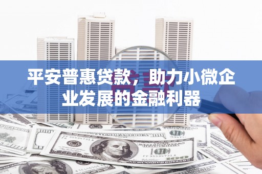 桐梓平安普惠贷款，助力小微企业发展的金融利器
